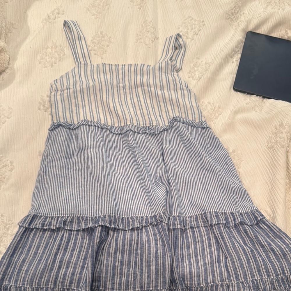 Striped Blue and White Dress